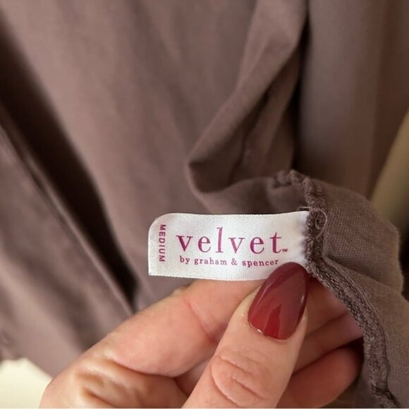 Velvet by Graham & Spencer Brown Open Drape Cardigan Women’s Size Medium - Picture 4 of 7